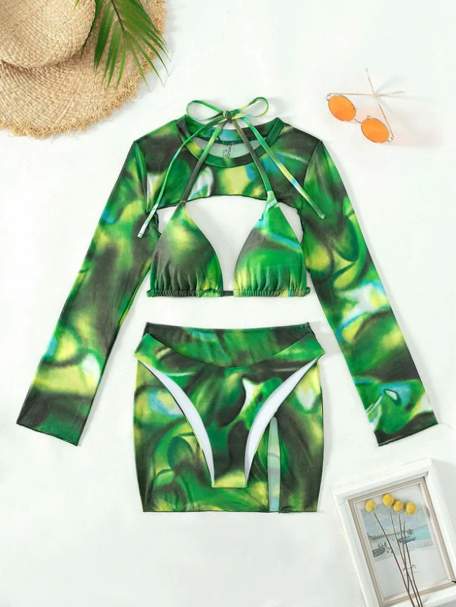 Damen Sport-Bikini-Set mit Langen Ärmeln und Modischem Schnitt Heidi-Mode - Image 7