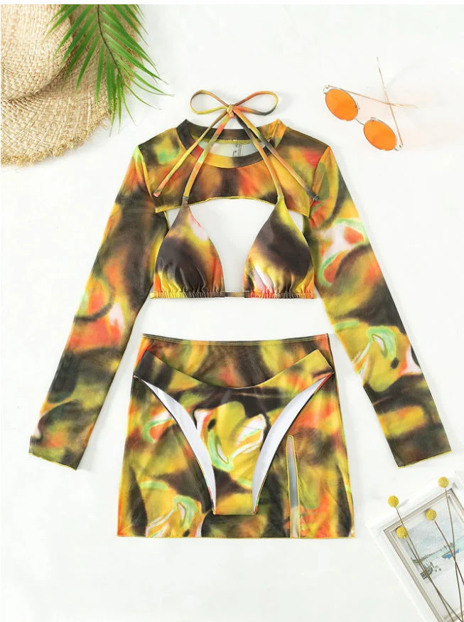 Damen Sport-Bikini-Set mit Langen Ärmeln und Modischem Schnitt Heidi-Mode - Image 9