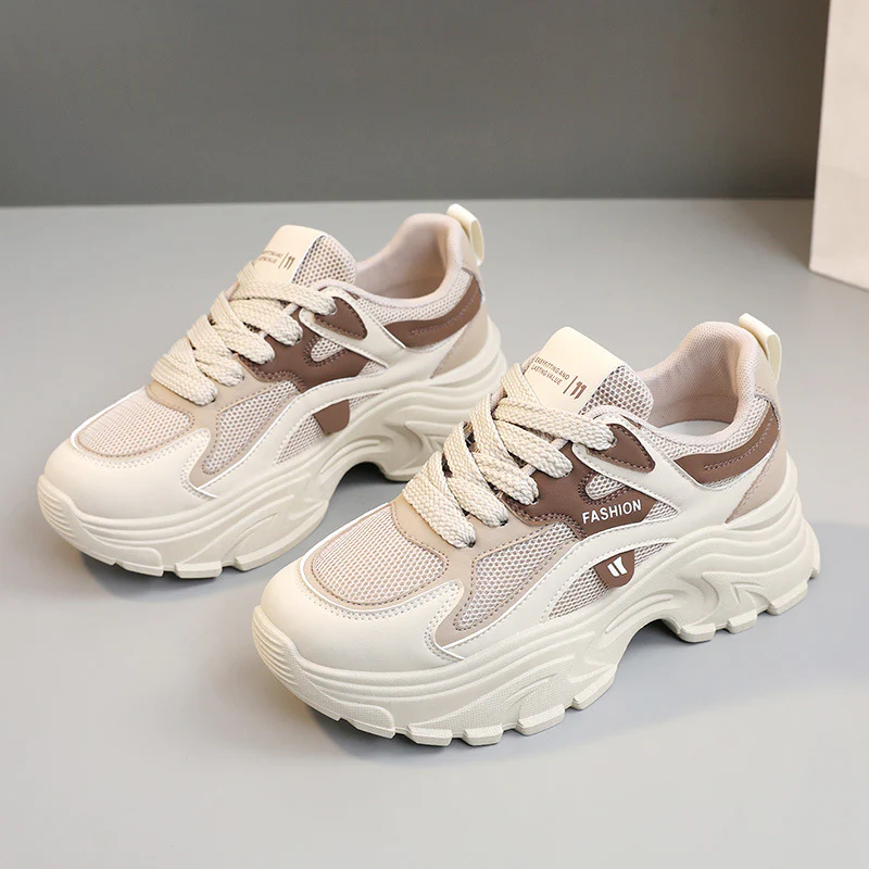 Damen sportive Chunky Sneakers mit atmungsaktivem Mesh-Obermaterial und dämpfendem Sohlenprofil Heidi Mode - Image 2