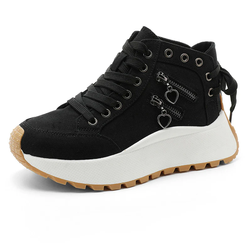 Damen sportive High-Top Sneakers mit modischem Reißverschluss und rutschfester Sohle Heidi Mode - Image 6