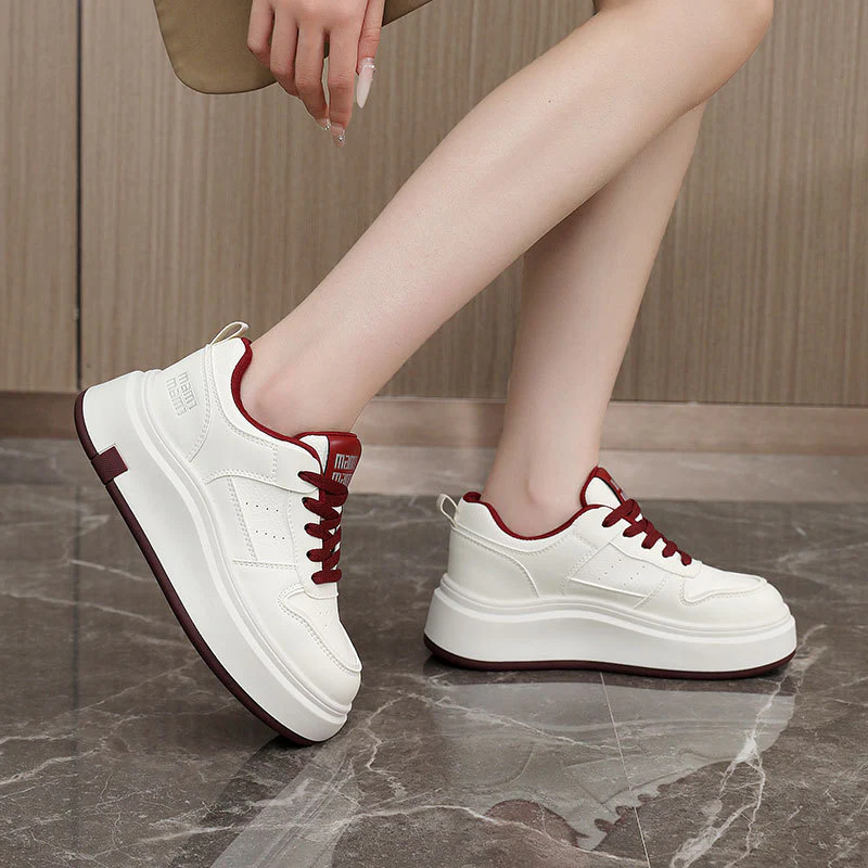 Damen sportive Plateau Sneakers mit atmungsaktivem Design und dämpfender Sohle Heidi Mode - Image 4