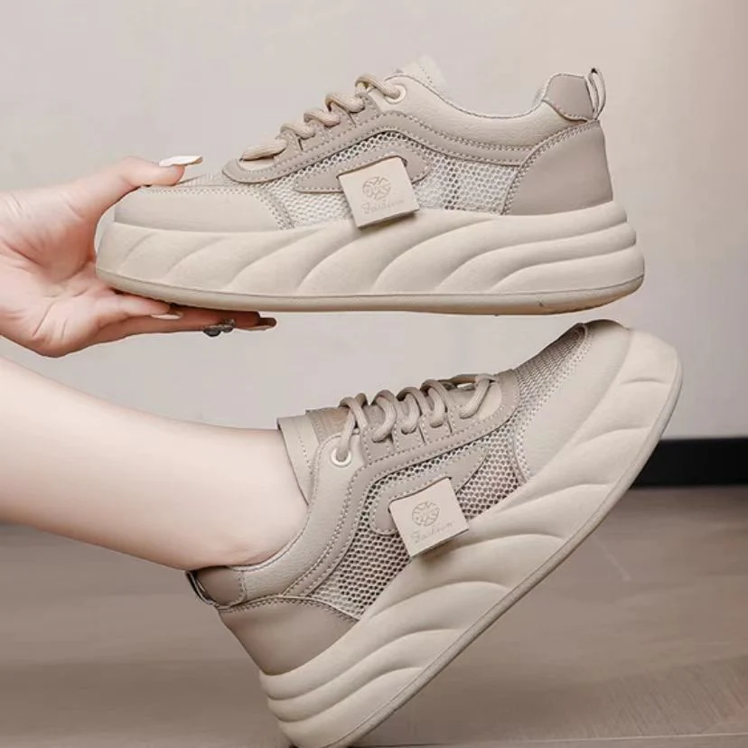 Damen sportive Sneakers mit atmungsaktiver Mesh-Oberfläche und dämpfender Sohle Heidi Mode - Image 4