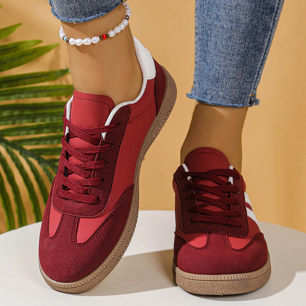 Damen Sportlich-Exklusive Sneakers mit weichem Obermaterial und rutschfester Sohle Heidi Mode - Image 3