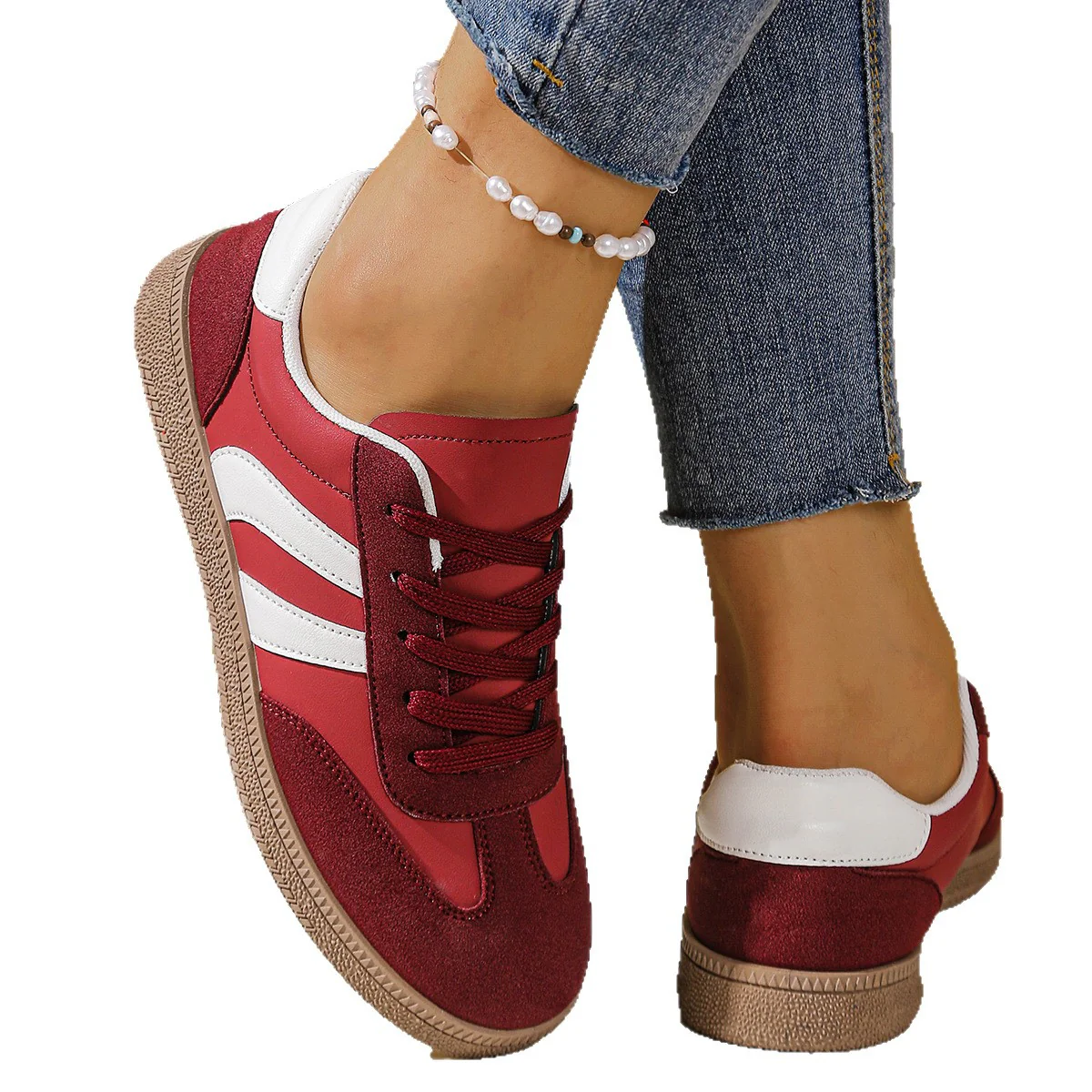 Damen Sportlich-Exklusive Sneakers mit weichem Obermaterial und rutschfester Sohle Heidi Mode - Image 5