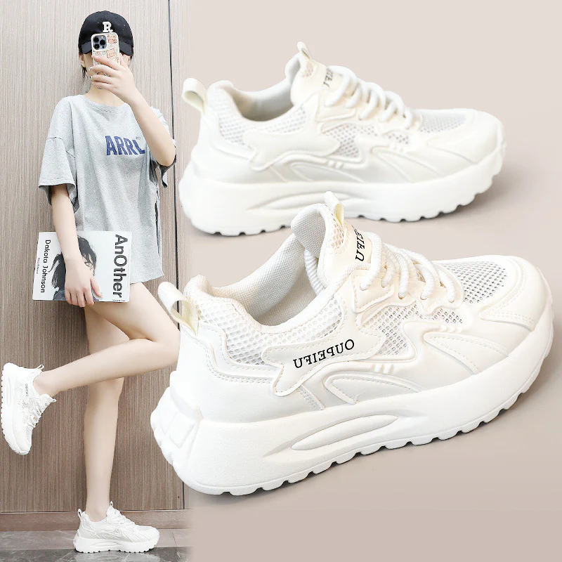 Damen Sportliche atmungsaktive Sneakers mit dämpfender Laufsohle und trendigem Design Heidi Mode