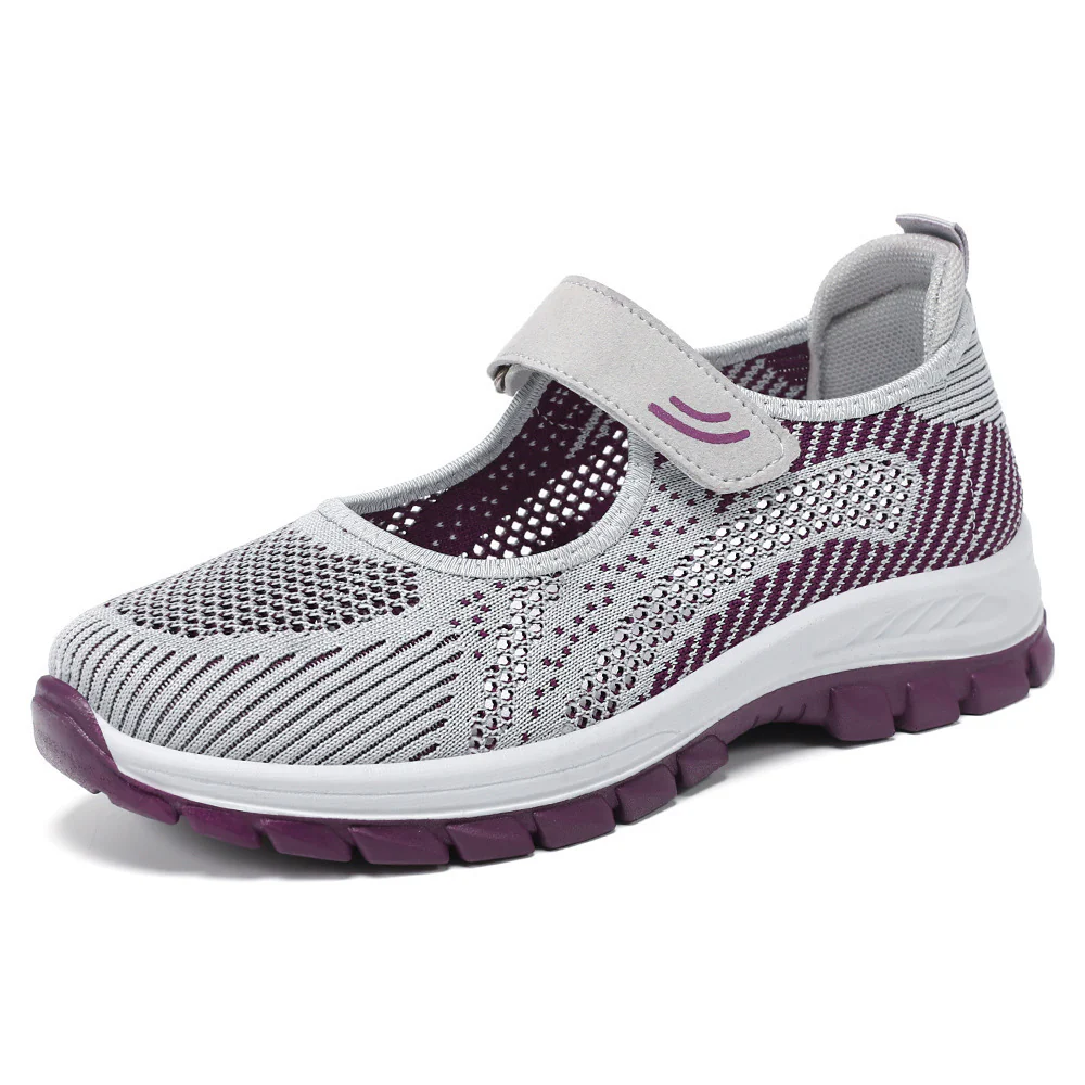 Damen Sportliche Ballerinas mit Klettverschluss und atmungsaktivem Obermaterial Heidi Mode - Image 7