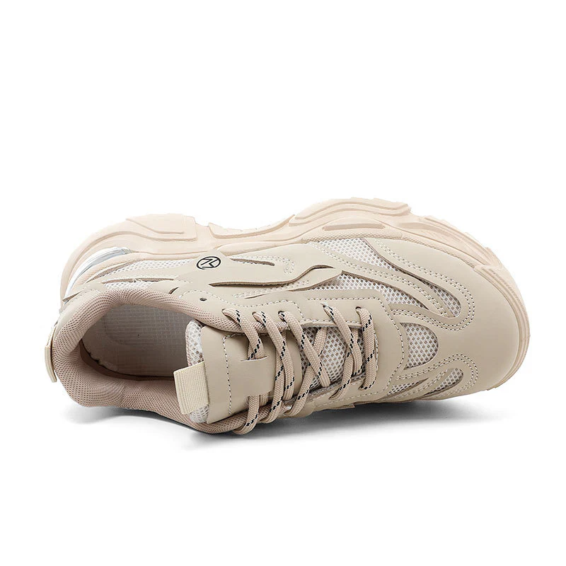 Damen Sportliche Chunky Sneaker mit atmungsaktivem Mesh-Obermaterial Heidi Mode - Image 2