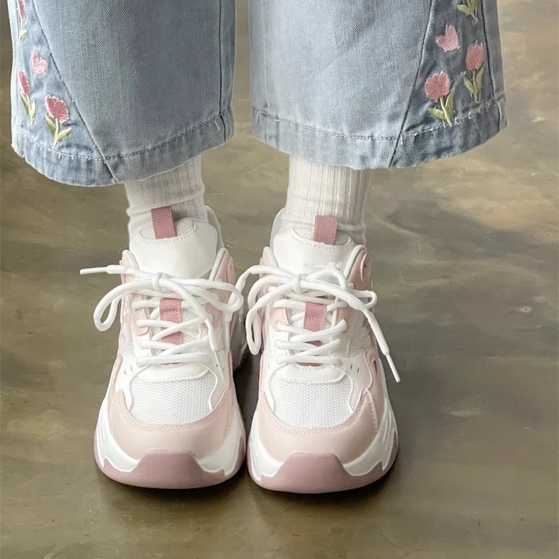 Damen Sportliche Chunky Sneaker mit atmungsaktivem Mesh und bequemer Dämpfung Heidi Mode - Image 2