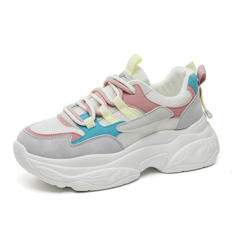 Damen Sportliche Chunky Sneaker mit atmungsaktiven Mesh-Einsätzen und gepolsterter Sohle Heidi Mode - Image 5