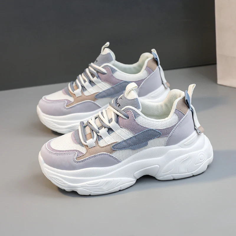 Damen Sportliche Chunky Sneaker mit atmungsaktiven Mesh-Einsätzen und gepolsterter Sohle Heidi Mode - Image 6