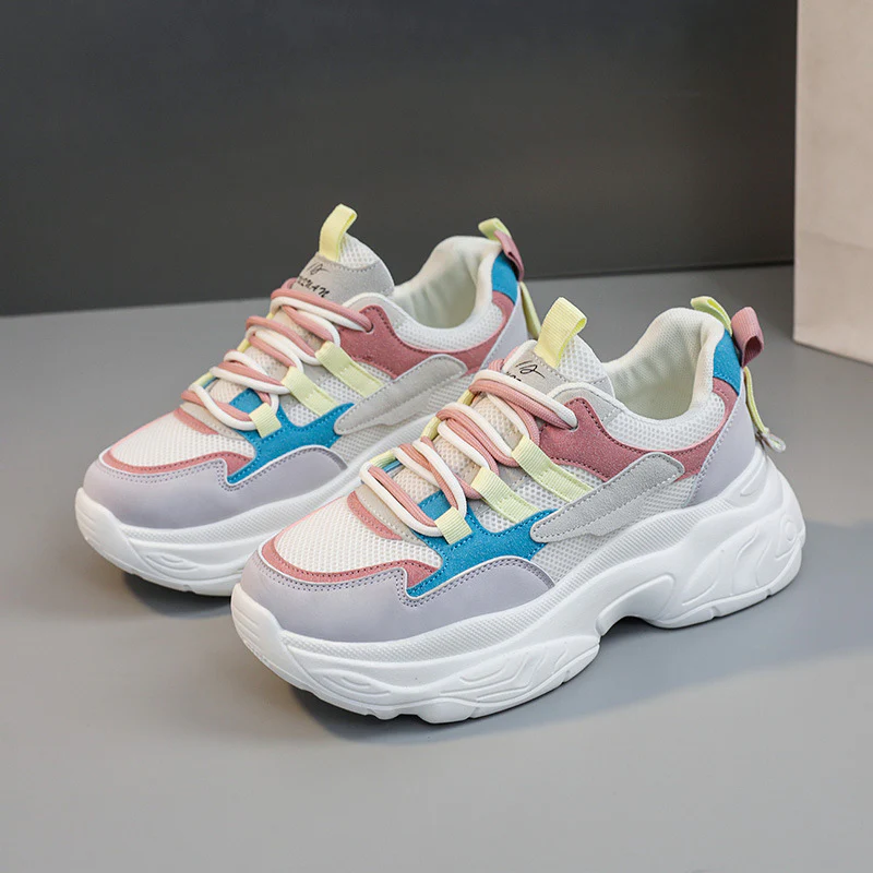 Damen Sportliche Chunky Sneaker mit atmungsaktiven Mesh-Einsätzen und gepolsterter Sohle Heidi Mode - Image 7
