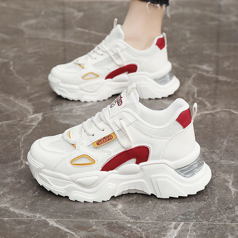 Damen Sportliche Chunky Sneaker mit atmungsaktiver Mesh-Oberfläche und dämpfendem Profil Heidi Mode - Image 3