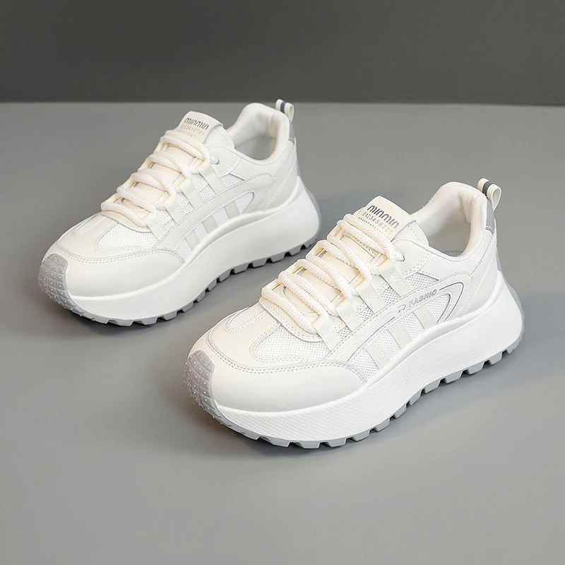 Damen Sportliche Chunky Sneaker mit dämpfendem Sohlenprofil und atmungsaktiver Obermaterialstruktur Heidi Mode - Image 7