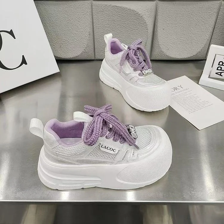 Damen Sportliche Chunky Sneaker mit innovativem Sohlenprofil und atmungsaktiver Mesh-Oberfläche Heidi Mode - Image 5