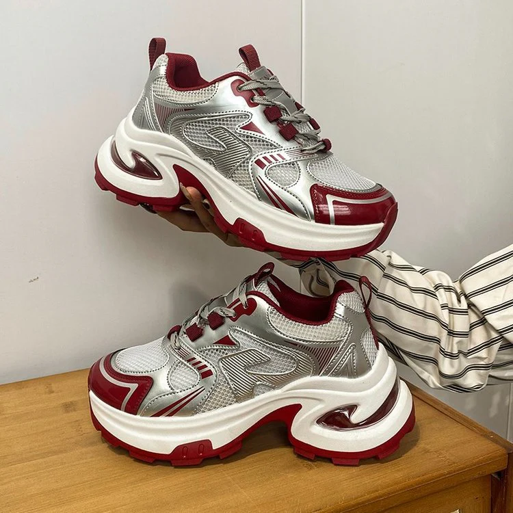 Damen Sportliche Chunky Sneaker mit reflektierenden Akzenten und innovativer Dämpfung Heidi Mode - Image 4