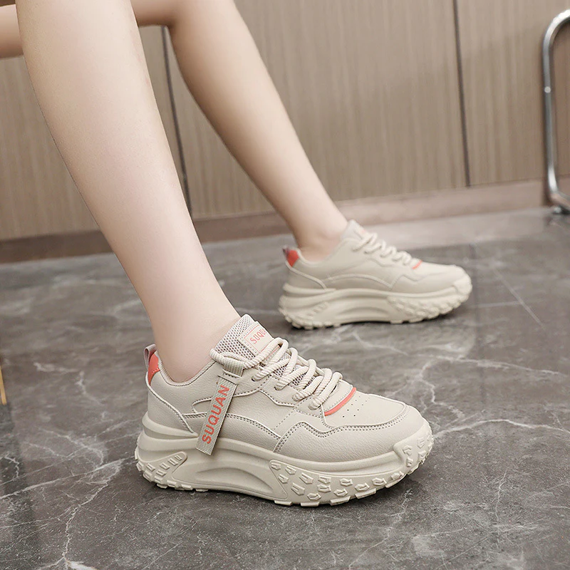 Damen sportliche Chunky Sneaker mit rutschfester Sohle und atmungsaktivem Obermaterial Heidi Mode - Image 3