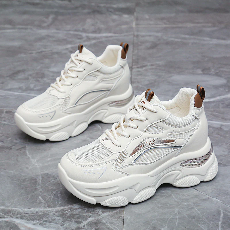 Damen Sportliche Chunky Sneakers mit atmungsaktivem Mesh-Obermaterial Heidi Mode - Image 3