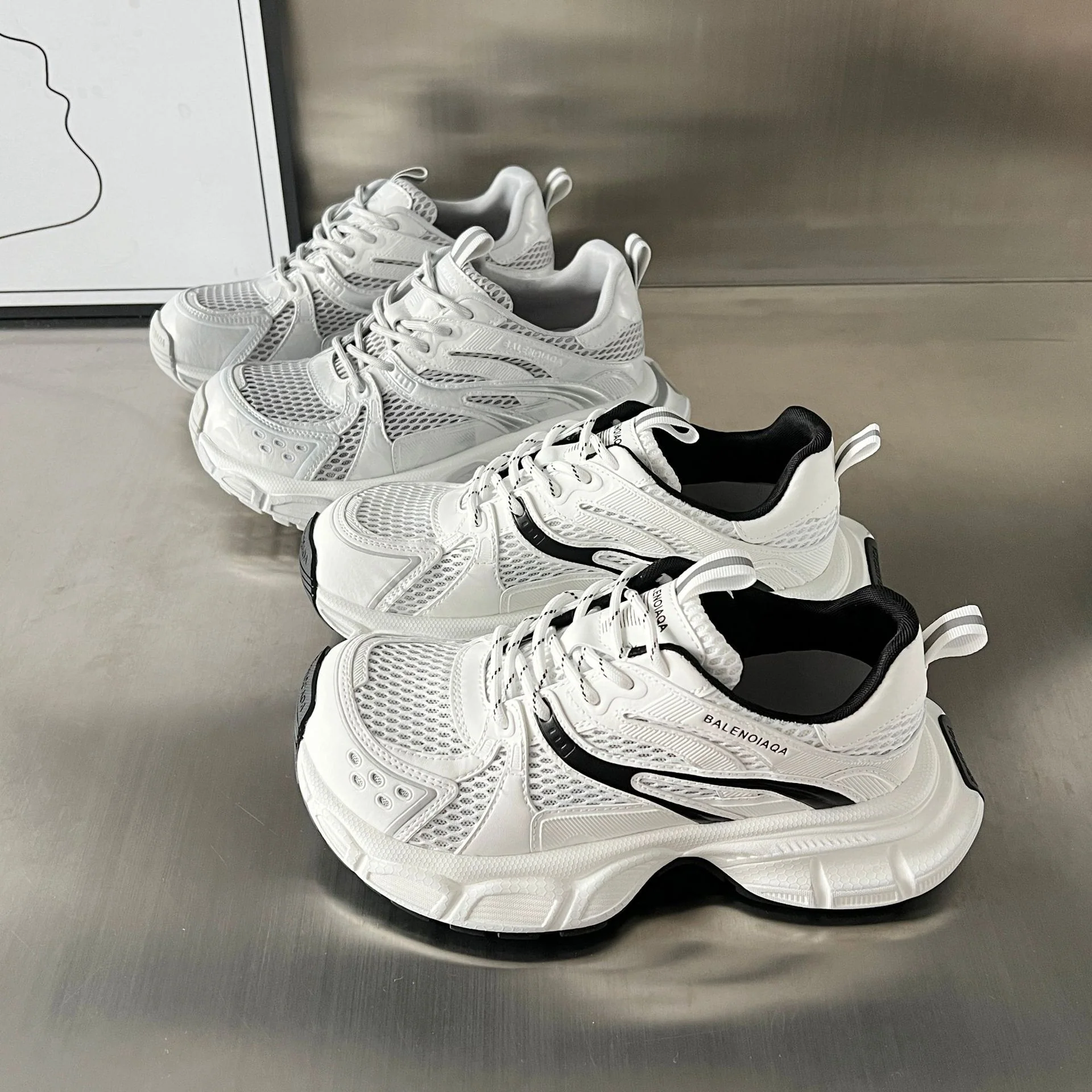 Damen Sportliche Chunky Sneakers mit atmungsaktivem Mesh und innovativem Dämpfungssystem Heidi Mode - Image 3