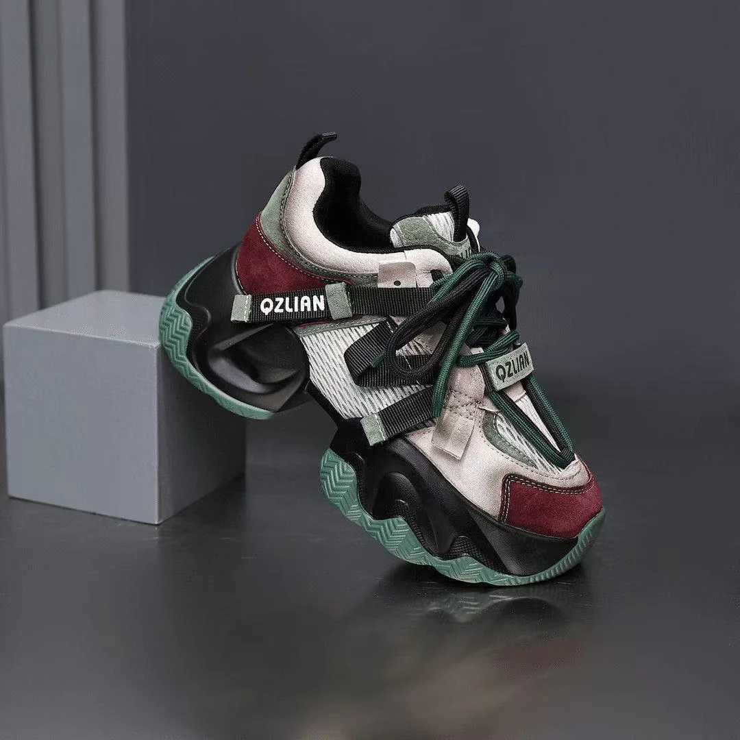 Damen Sportliche Chunky Sneakers mit atmungsaktivem Obermaterial und dämpfender Sohle Heidi Mode - Image 3