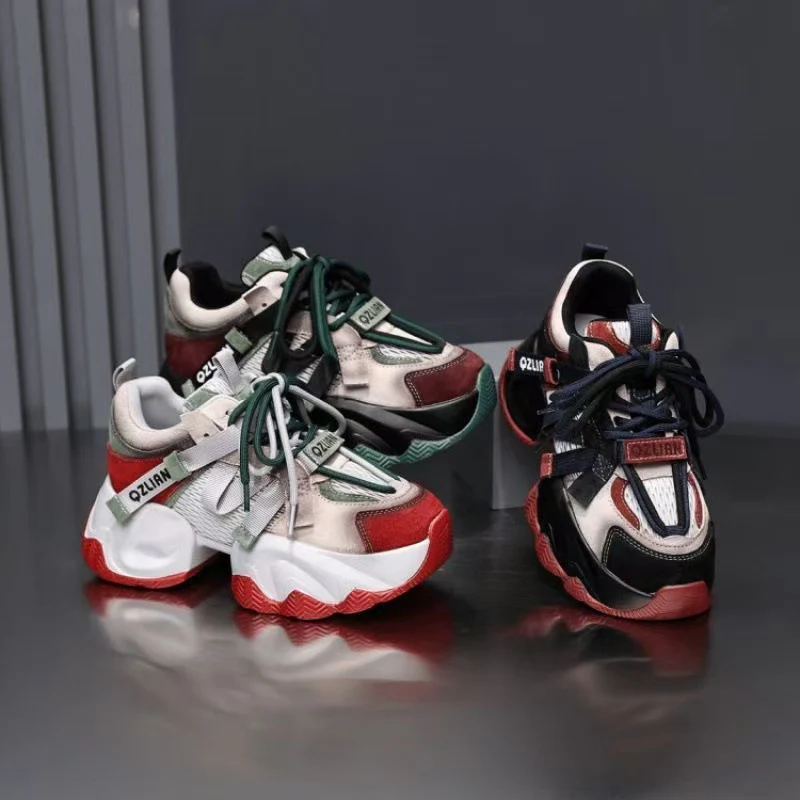 Damen Sportliche Chunky Sneakers mit atmungsaktivem Obermaterial und dämpfender Sohle Heidi Mode - Image 4