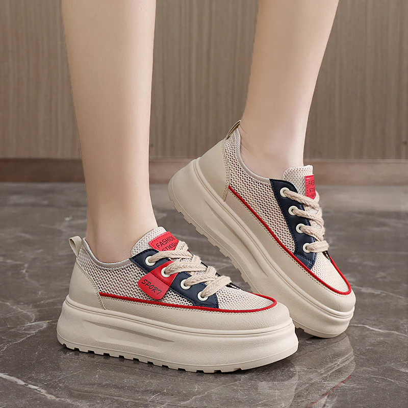 Damen Sportliche Chunky Sneakers mit atmungsaktivem Obermaterial und dämpfender Sohle Heidi Mode - Image 3
