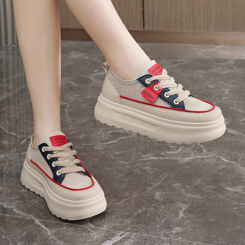 Damen Sportliche Chunky Sneakers mit atmungsaktivem Obermaterial und dämpfender Sohle Heidi Mode - Image 4
