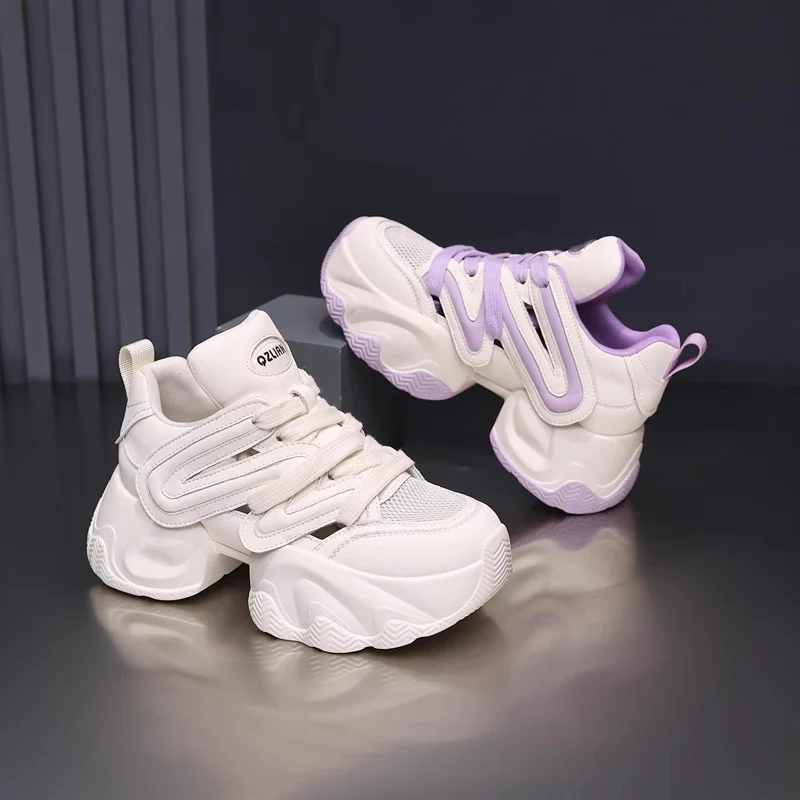 Damen Sportliche Chunky Sneakers mit atmungsaktivem Obermaterial und innovativem Dämpfungssystem Heidi Mode - Image 2