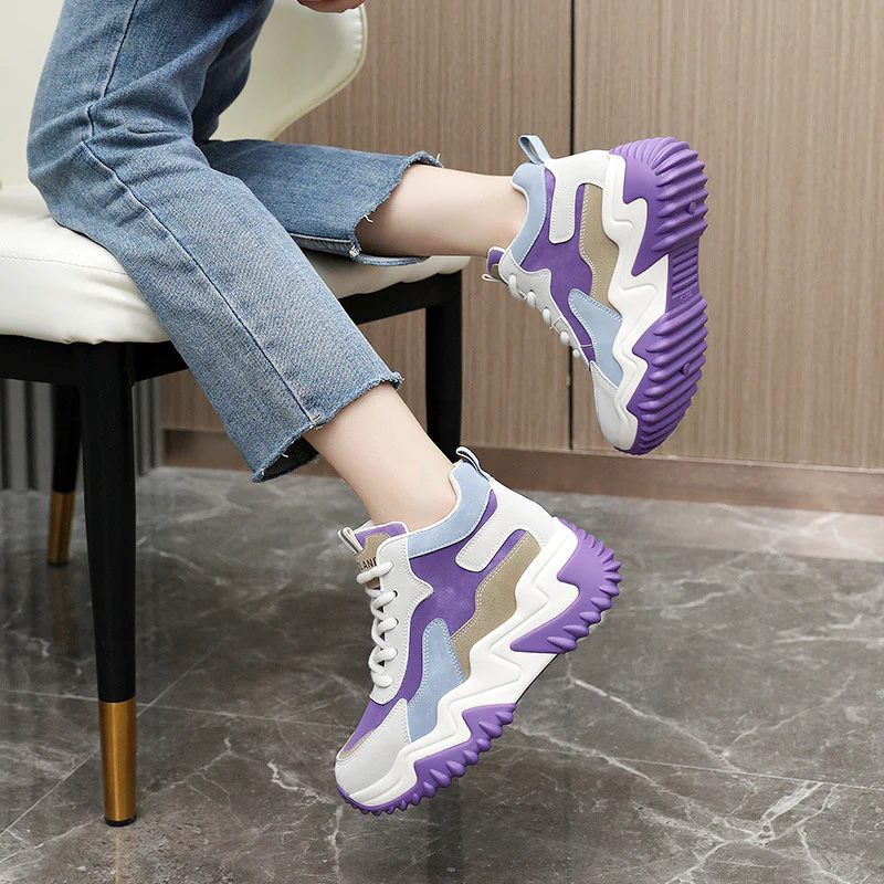 Damen Sportliche Chunky Sneakers mit atmungsaktivem Obermaterial und rutschfester Sohle Heidi Mode - Image 3