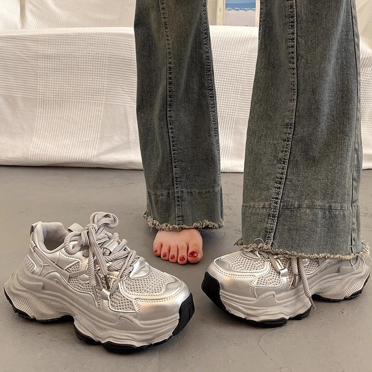 Damen Sportliche Chunky Sneakers mit atmungsaktiven Netz-Elementen Heidi Mode - Image 3
