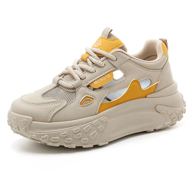 Damen sportliche Chunky Sneakers mit atmungsaktiven Netzeinsätzen und dämpfender Sohle Heidi Mode - Image 5