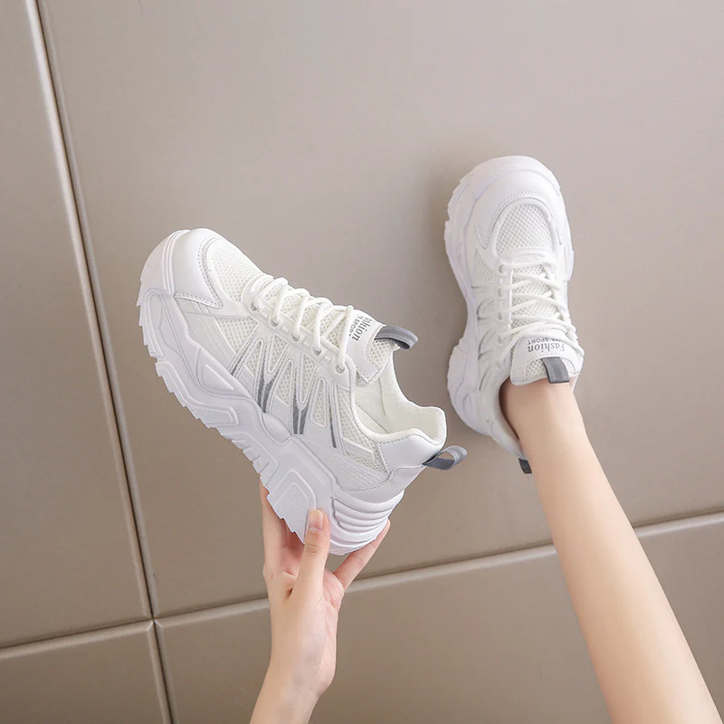 Damen Sportliche Chunky Sneakers mit atmungsaktiver Mesh-Oberfläche Heidi Mode - Image 2
