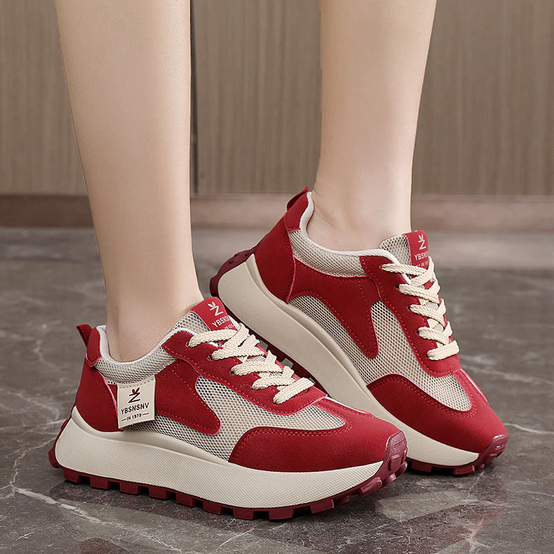 Damen Sportliche chunky Sneakers mit atmungsaktiver Mesh-Oberfläche und bequemer Dämpfung Heidi Mode - Image 3