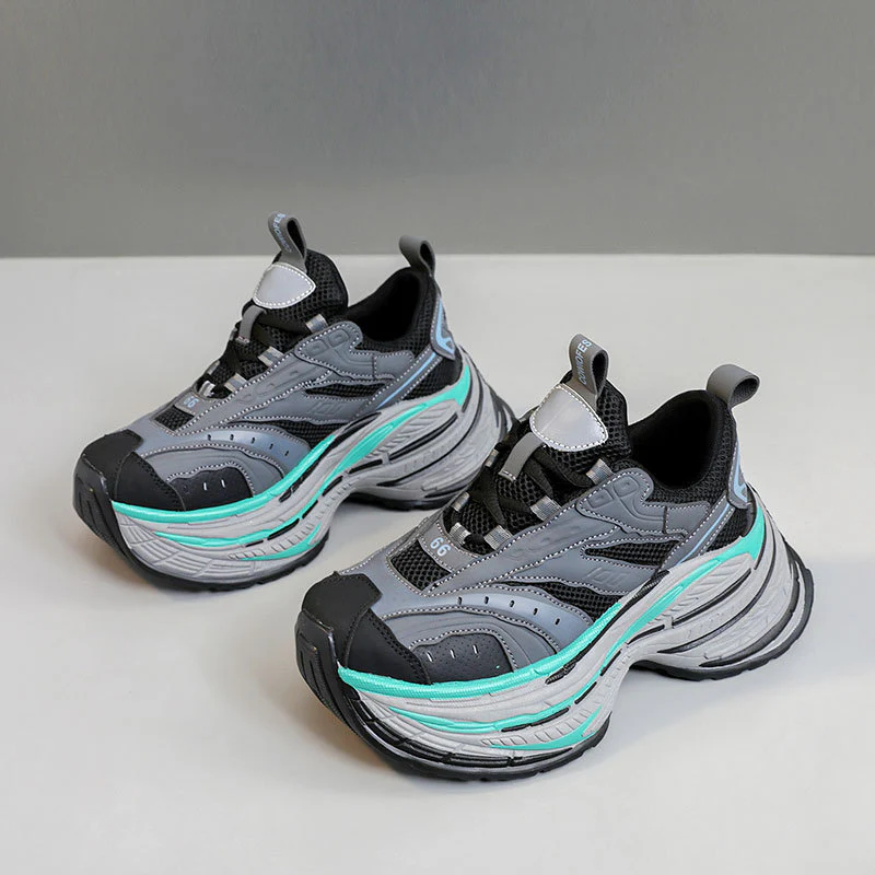 Damen Sportliche Chunky Sneakers mit atmungsaktiver Mesh-Oberfläche und dämpfender Laufsohle Heidi Mode - Image 7