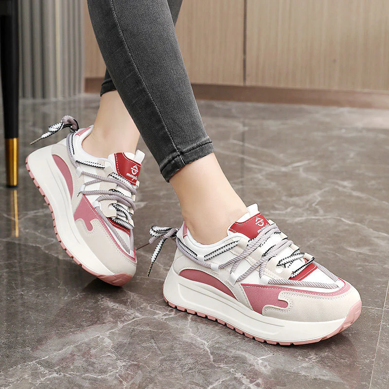 Damen Sportliche Chunky Sneakers mit atmungsaktiver Mesh-Oberfläche und dämpfender Laufsohle Heidi Mode - Image 4