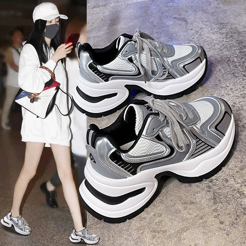 Damen Sportliche Chunky Sneakers mit atmungsaktiver Mesh-Oberfläche und ergonomischer Dämpfung Heidi Mode - Image 3