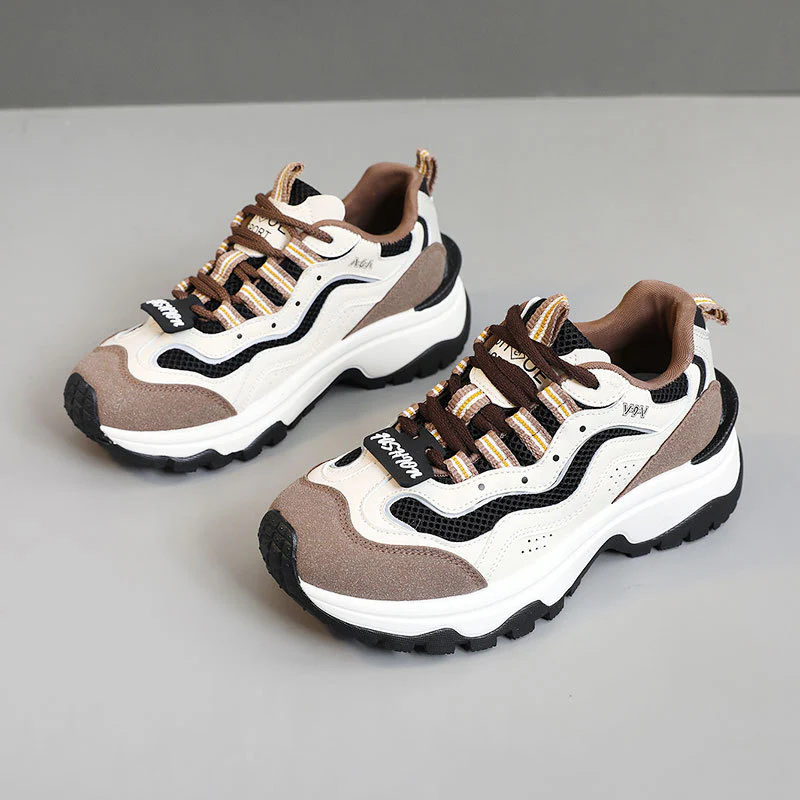 Damen Sportliche Chunky Sneakers mit atmungsaktiver Mesh-Oberfläche und gummierter Sohle Heidi Mode - Image 8