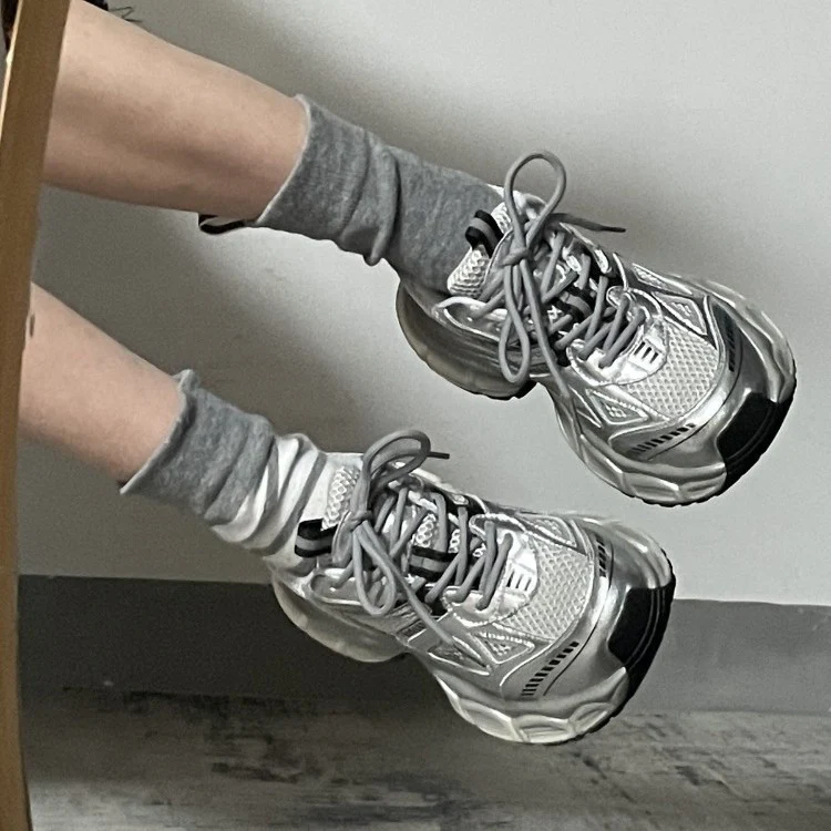 Damen Sportliche Chunky Sneakers mit atmungsaktiver Mesh-Oberfläche und komfortabler Dämpfung Heidi Mode - Image 4