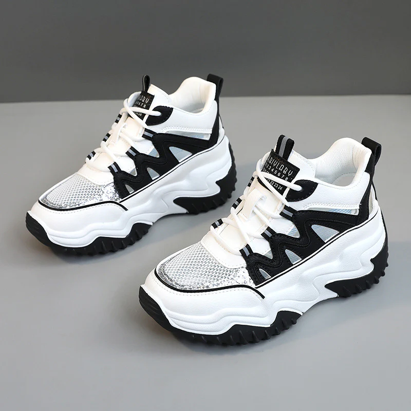 Damen Sportliche Chunky Sneakers mit atmungsaktiver Mesh-Oberfläche und robustem Profil Heidi Mode - Image 2