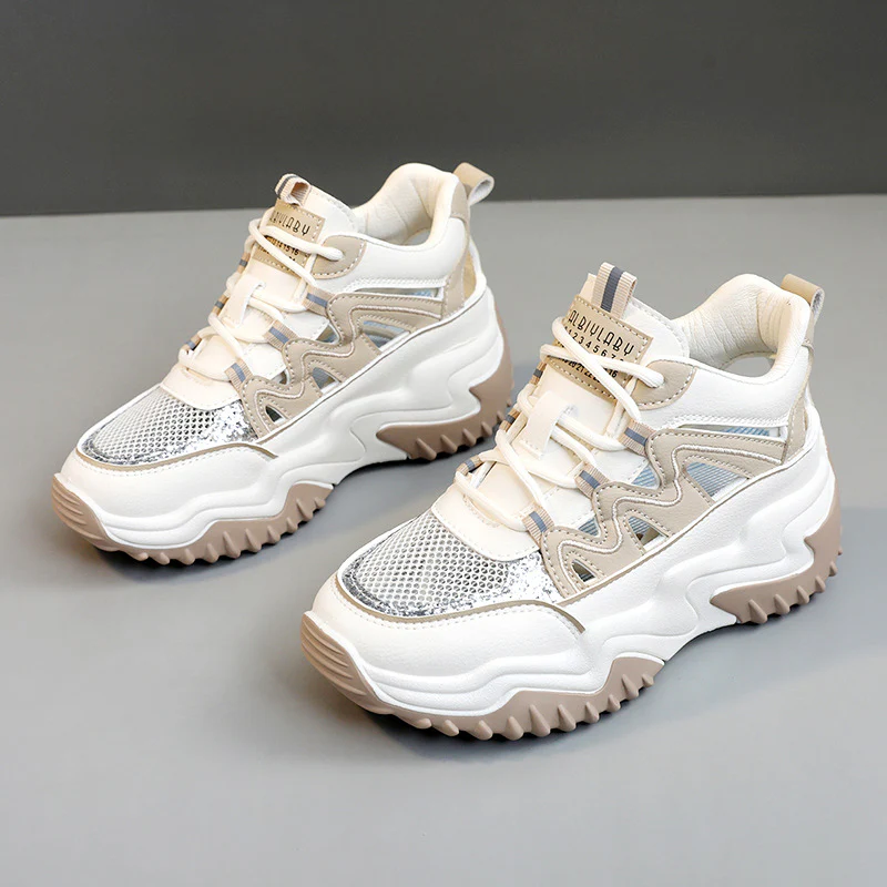 Damen Sportliche Chunky Sneakers mit atmungsaktiver Mesh-Oberfläche und robustem Profil Heidi Mode - Image 7
