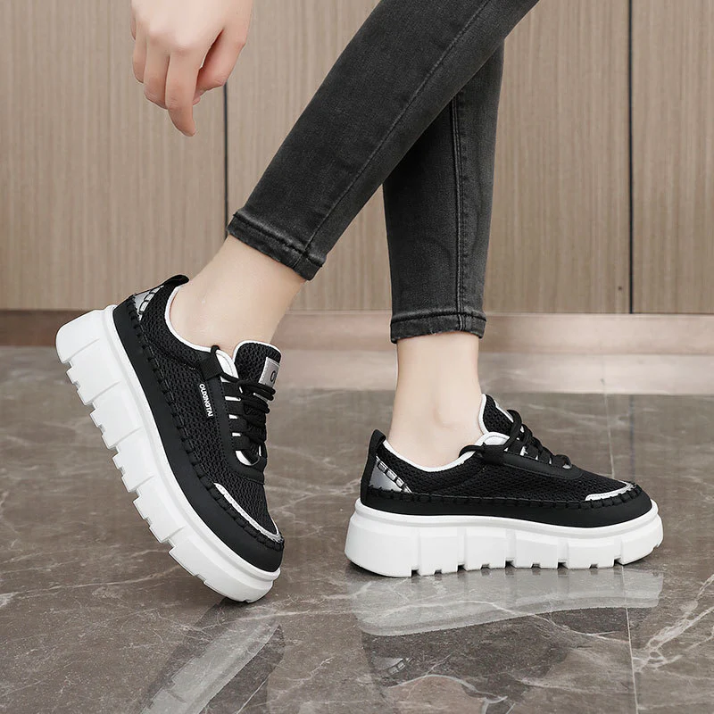 Damen Sportliche Chunky Sneakers mit atmungsaktiver Mesh-Oberfläche und robuster Sohle Heidi Mode - Image 3