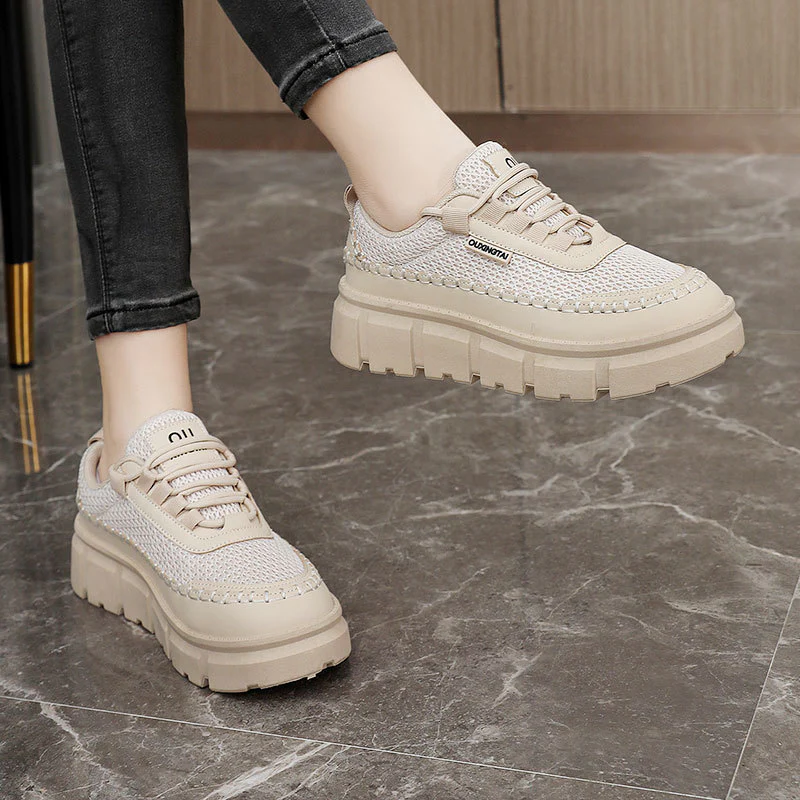 Damen Sportliche Chunky Sneakers mit atmungsaktiver Mesh-Oberfläche und robuster Sohle Heidi Mode - Image 4