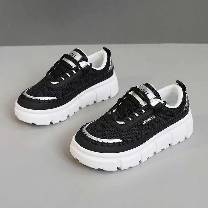 Damen Sportliche Chunky Sneakers mit atmungsaktiver Mesh-Oberfläche und robuster Sohle Heidi Mode - Image 7