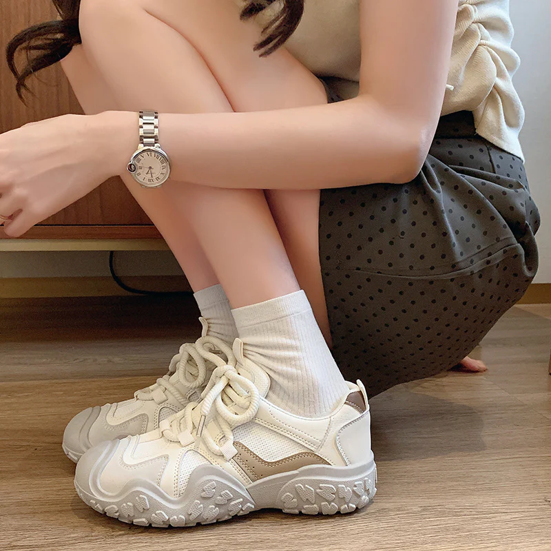 Damen Sportliche Chunky Sneakers mit atmungsaktiver Mesh-Oberfläche und rutschfester Sohle Heidi Mode - Image 2