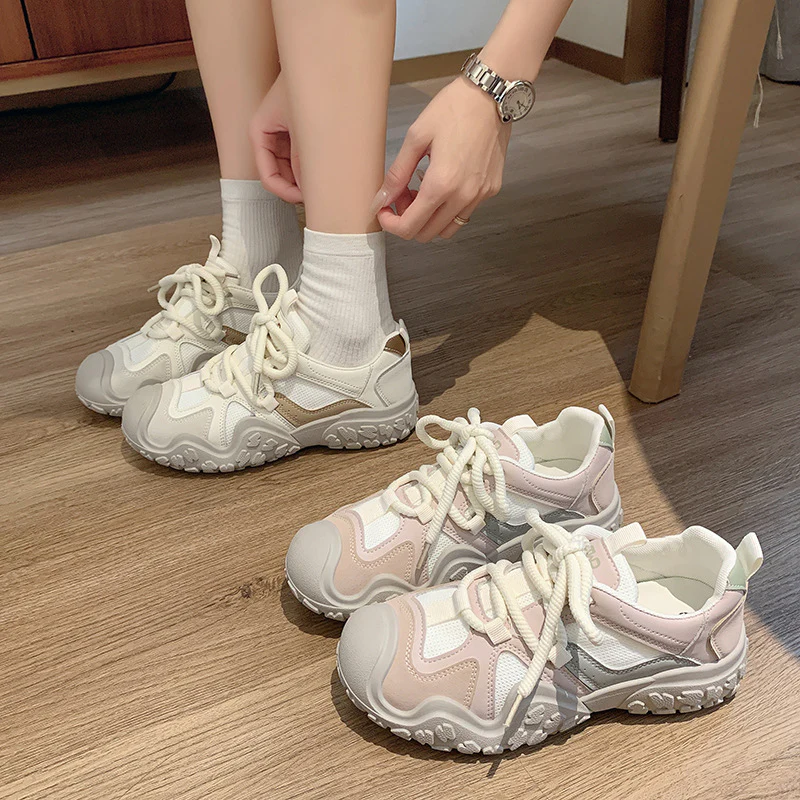Damen Sportliche Chunky Sneakers mit atmungsaktiver Mesh-Oberfläche und rutschfester Sohle Heidi Mode - Image 3