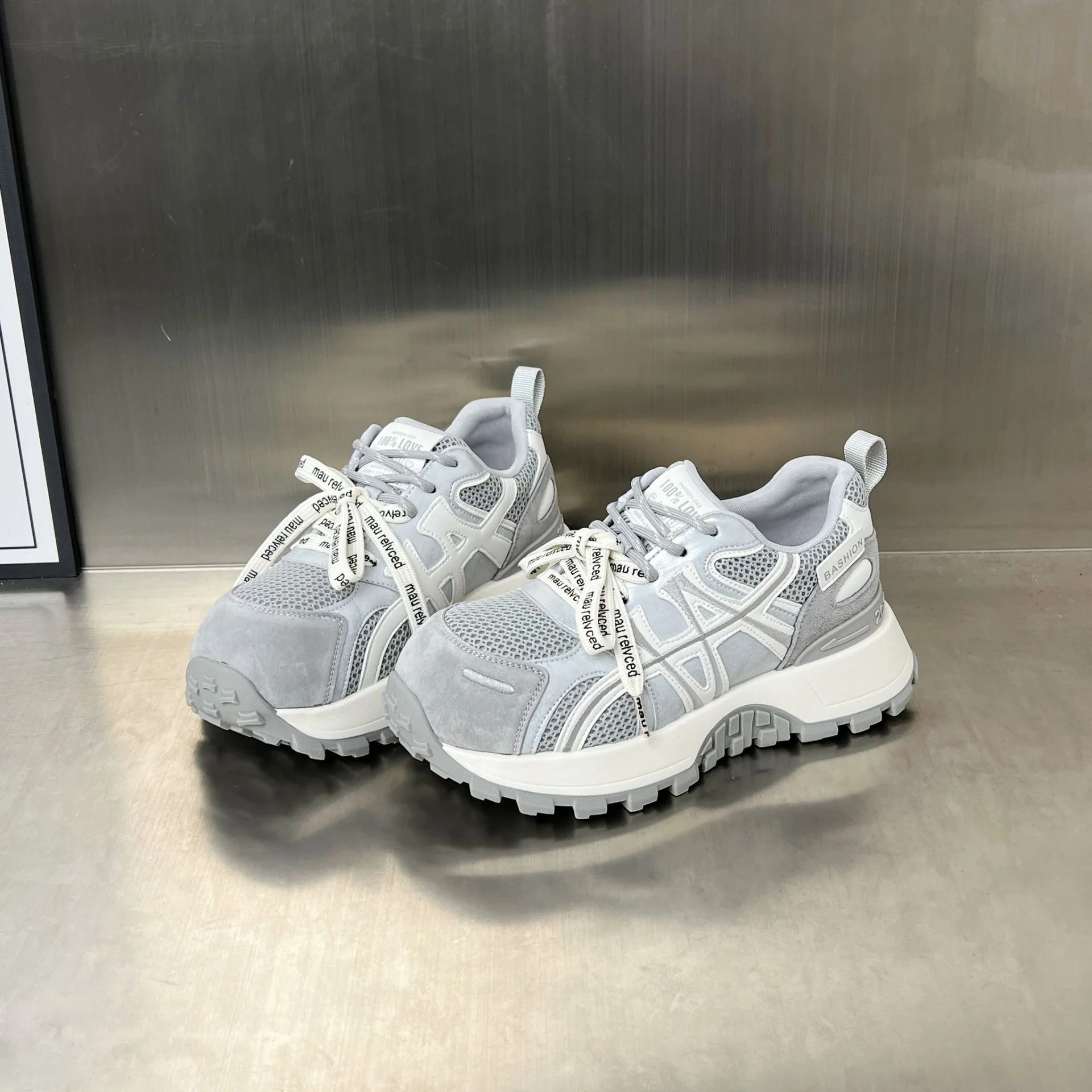 Damen Sportliche Chunky Sneakers mit atmungsaktiver Mesh-Oberfläche und rutschfester Sohle Heidi Mode - Image 6
