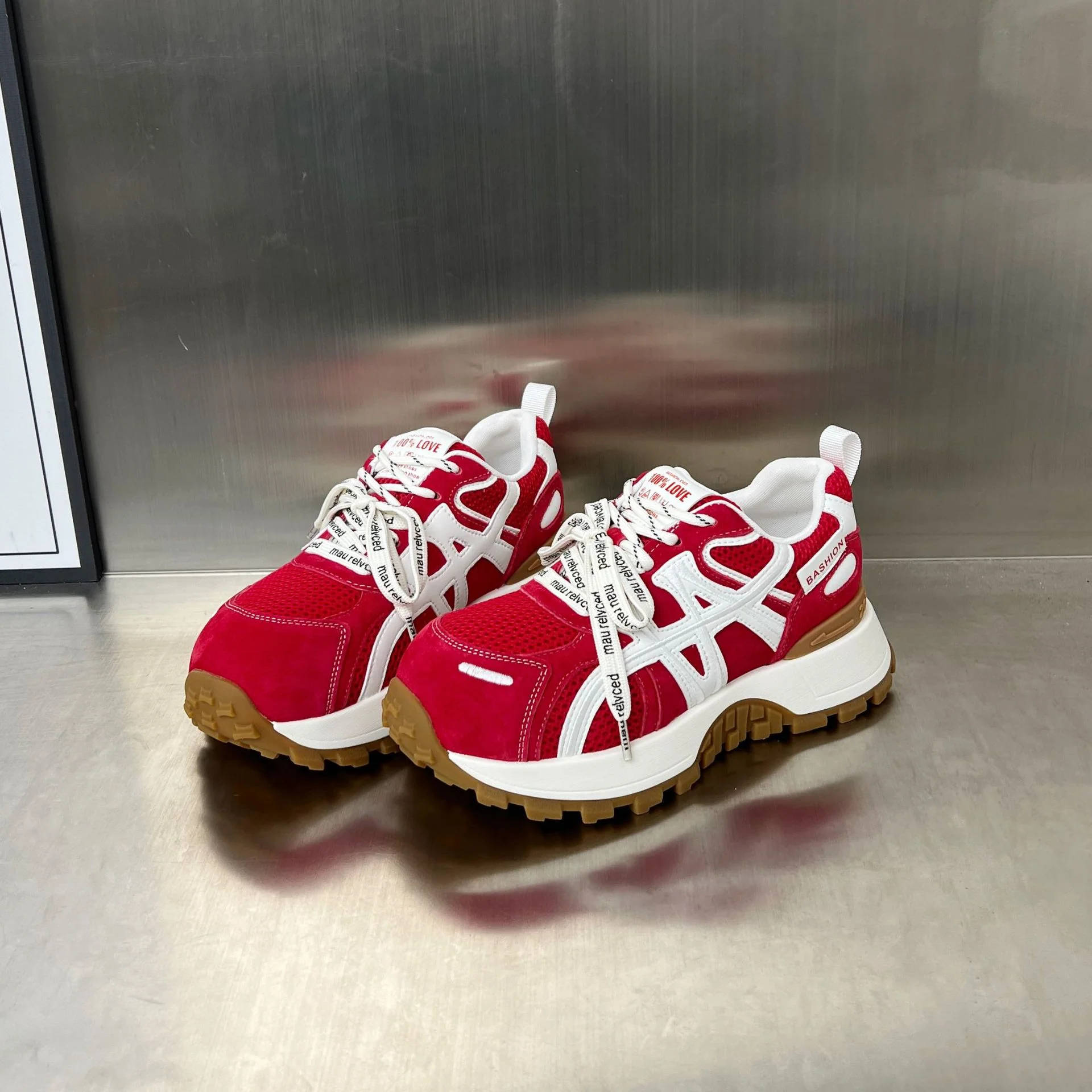 Damen Sportliche Chunky Sneakers mit atmungsaktiver Mesh-Oberfläche und rutschfester Sohle Heidi Mode - Image 7