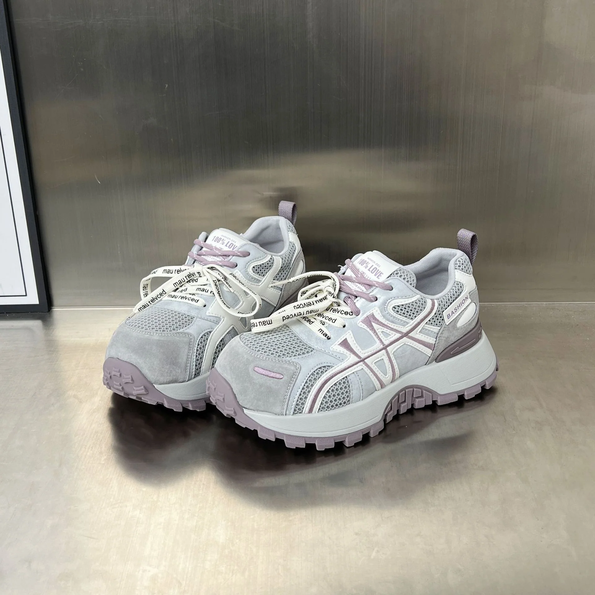 Damen Sportliche Chunky Sneakers mit atmungsaktiver Mesh-Oberfläche und rutschfester Sohle Heidi Mode - Image 8