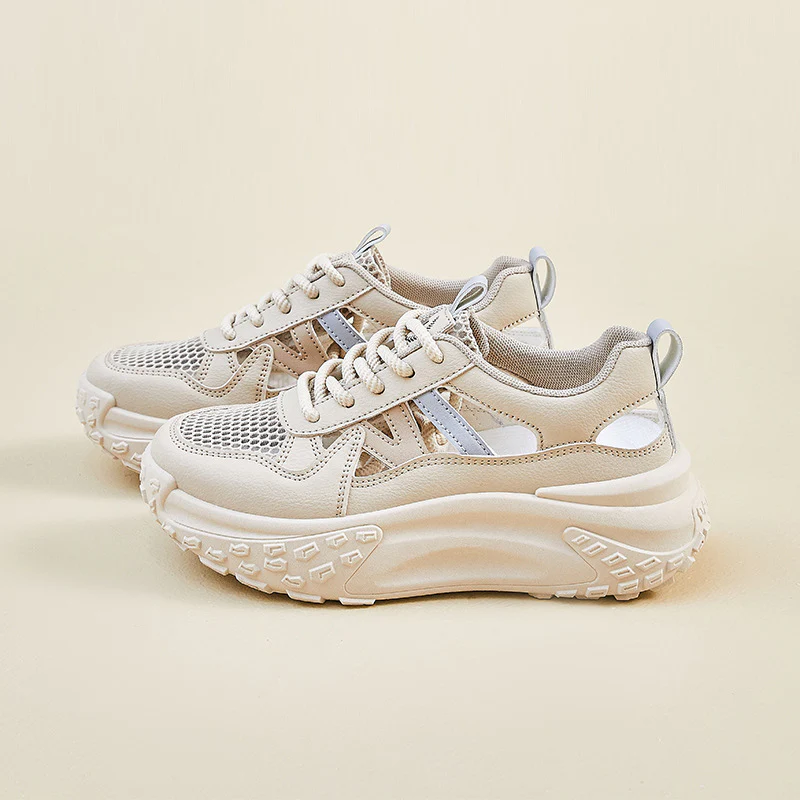 Damen Sportliche Chunky Sneakers mit atmungsaktiver Mesh-Oberfläche und rutschfester Sohle Heidi Mode - Image 7