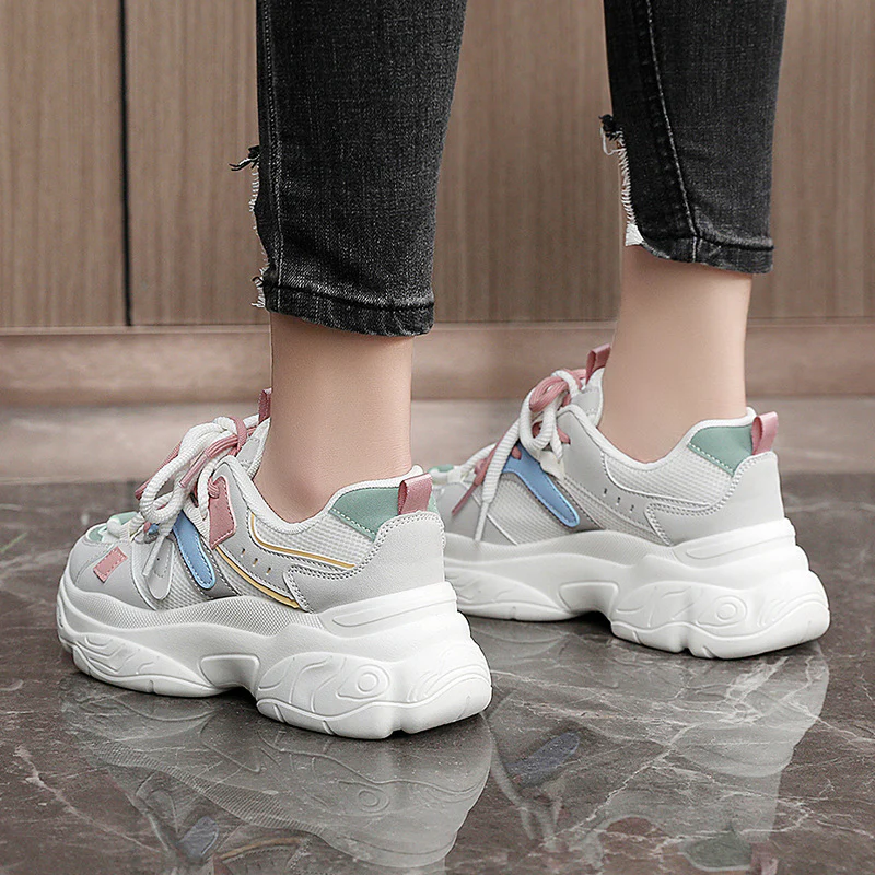 Damen Sportliche Chunky Sneakers mit atmungsaktiver Mesh-Oberfläche und stabiler Sohle Heidi Mode - Image 4