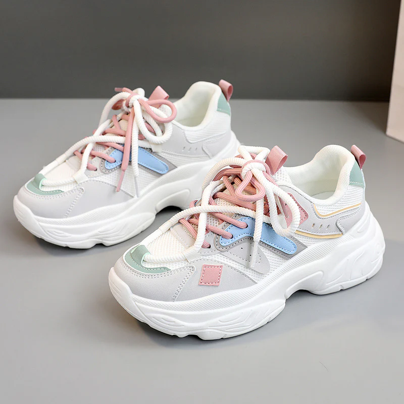 Damen Sportliche Chunky Sneakers mit atmungsaktiver Mesh-Oberfläche und stabiler Sohle Heidi Mode - Image 6